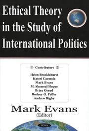 Cover of: Ethical theory in the study of international politics