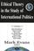 Cover of: Ethical theory in the study of international politics