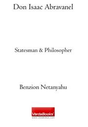 Cover of: Don Isaac Abravanel: Statesman & Philosopher