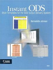 Cover of: Instant ODS: Style Templates for the SAS Output Delivey System