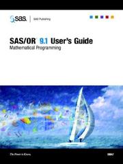 Cover of: SAS/OR 9.1 User's Guide by SAS Institute