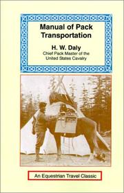 Cover of: Manual of Pack Transportation