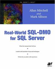 Cover of: Real-World SQL-DMO for SQL Server