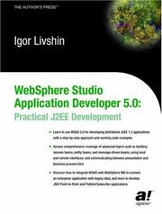 Cover of: WebSphere Studio Application Developer 5.0 | Igor Livshin