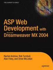Cover of: ASP web development with Macromedia Dreamweaver MX 2004