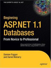 Cover of: Beginning ASP.NET 1.1 Databases: From Novice to Professional