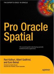 Cover of: Pro Oracle Spatial by Euro Beinat, Albert Godfrind, Ravikanth V. Kothuri
