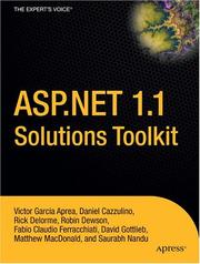Cover of: ASP.NET 1.1 Solutions Toolkit