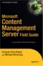 Cover of: Microsoft Content Management Server field guide | FrancМ§ois-Paul Briand