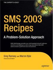 Cover of: SMS 2003 Recipes: A Problem-Solution Approach