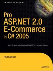 Cover of: Pro ASP.NET 2.0 E-Commerce in C# 2005 (Expert's Voice in .Net)