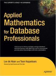 Cover of: Applied Mathematics for Database Professionals (Expert's Voice)