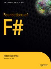 Cover of: Foundations of F# (Expert's Voice in .Net) by Pickering, Robert.