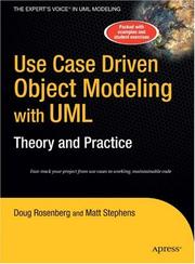 Cover of: Use Case Driven Object Modeling with UML: Theory and Practice