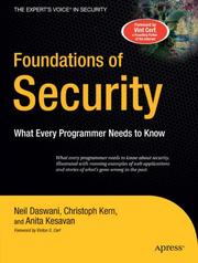 Cover of: Foundations of Security: What Every Programmer Needs to Know (Expert's Voice)