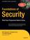 Cover of: Foundations of Security