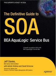 Cover of: The Definitive Guide to SOA: BEA AquaLogic Service Bus (Definitive Guide)