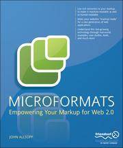 Cover of: Microformats by John Allsopp