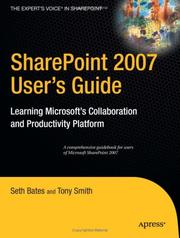 Cover of: SharePoint 2007 User's Guide by Seth Bates, Tony Smith