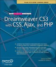 Cover of: The Essential Guide to Dreamweaver CS3 with CSS, Ajax, and PHP