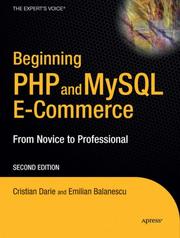 Cover of: Beginning PHP and MySQL E-Commerce by Emilian Balanescu, Cristian Darie