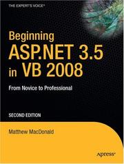 Cover of: Beginning ASP.NET 3.5 in VB 2008: From Novice to Professional, Second Edition (Beginning: from Novice to Professional)