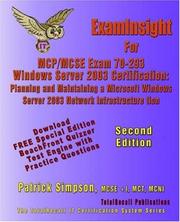 Cover of: ExamInsight For MCP/MCSE Exam 70-293 Windows Server 2003 Certification | Patrick Simpson