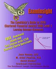 Cover of: Examinsight for Cfa 2006 Level I Certification: The Candidates Guide to Chartered Financial Analyst Learning Outcome Statements (With Download Exam)