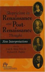 Cover of: Skepticism in Renaissance and Post-Renaissance Thought: New Interpretations (Jhp Books Series)