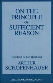 Cover of: On the principle of sufficient reason by Arthur Schopenhauer