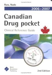 Cover of: Canadian Drug Pocket 2006-2007: Clinical Reference Guide