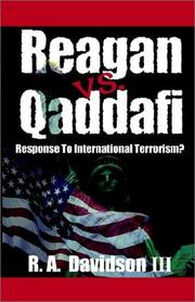 Cover of: Reagan vs. Qaddafi by R. A. Davidson