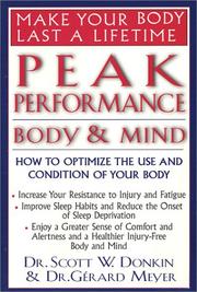 Cover of: Peak Performance by Scott W. Donkin, Gerard Meyer