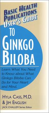 Cover of: User's Guide to Ginkgo Biloba (User's Guides (Basic Health))
