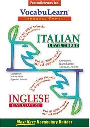 Cover of: Vocabulearn Italian/Inglese by Penton Overseas Inc, Penton Overseas Inc