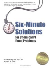 Cover of: Six-Minute Solutions For Chemical PE Exam Problems