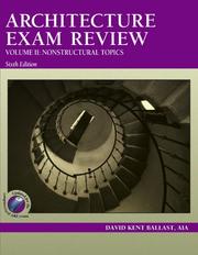 Cover of: Architecture Exam Review, Vol. II by David Kent Ballast, Steven E. O'Hara