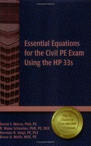 Cover of: Essential equations for the civil PE exam using the HP 33s