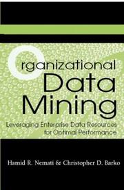 Front cover of Organizational data mining by Hamid R. Nemati