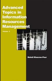 Cover of: Advanced Topics in Information Resources Management (Advanced Topics in Information Resources Management Series) by Mehdi Khosrow-Pour