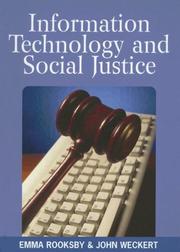 Cover of: Information Technology and Social Justice