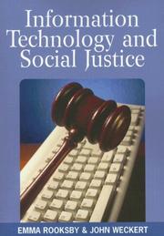 Cover of: Information Technology And Social Justice