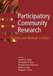 Cover of: Participatory Community Research | CHICAGO CONFERENCE ON COMMUNITY RESEARCH