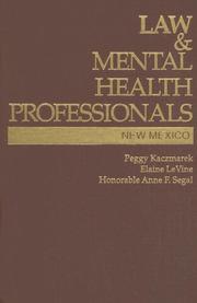 Cover of: Law & Mental Health Professionals: New Mexico (Law & Mental Health Professionals)