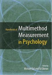 Cover of: Handbook of multimethod measurement in psychology by [edited by] Michael Eid and Ed Diener.