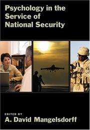 Cover of: Psychology in the service of national security