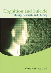 Cover of: Cognition and suicide by Thomas E. Ellis, editor.