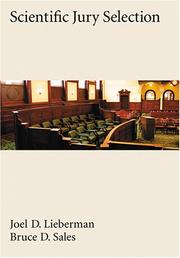 Cover of: Scientific Jury Selection (Law and Public Policy: Psychology and the Social Sciences)