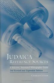 Cover of: Judaica reference sources by Charles Ammi Cutter, Charles Cutter