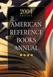 Cover of: American Reference Books Annual: 2004 Edition Volume 35 (ARBA and Index)